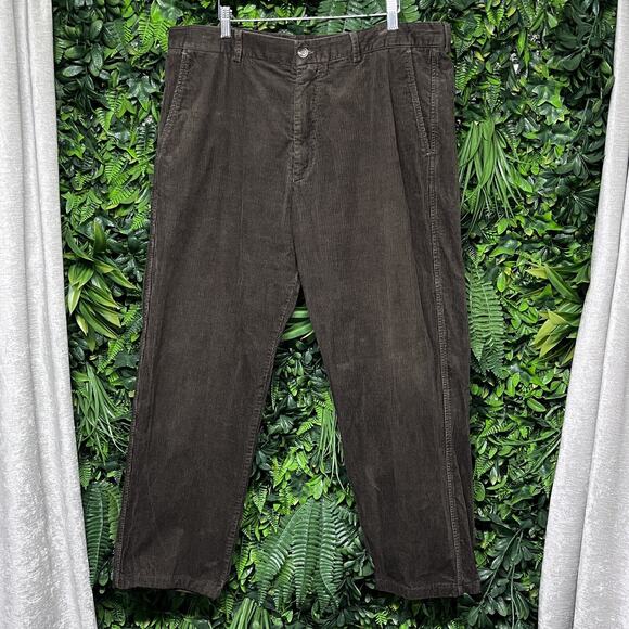LACOSTE Corduroy Pants Men 38x30 Brown Chino Preppy Old Mony Straight‎ 2605 - Picture 2 of 10